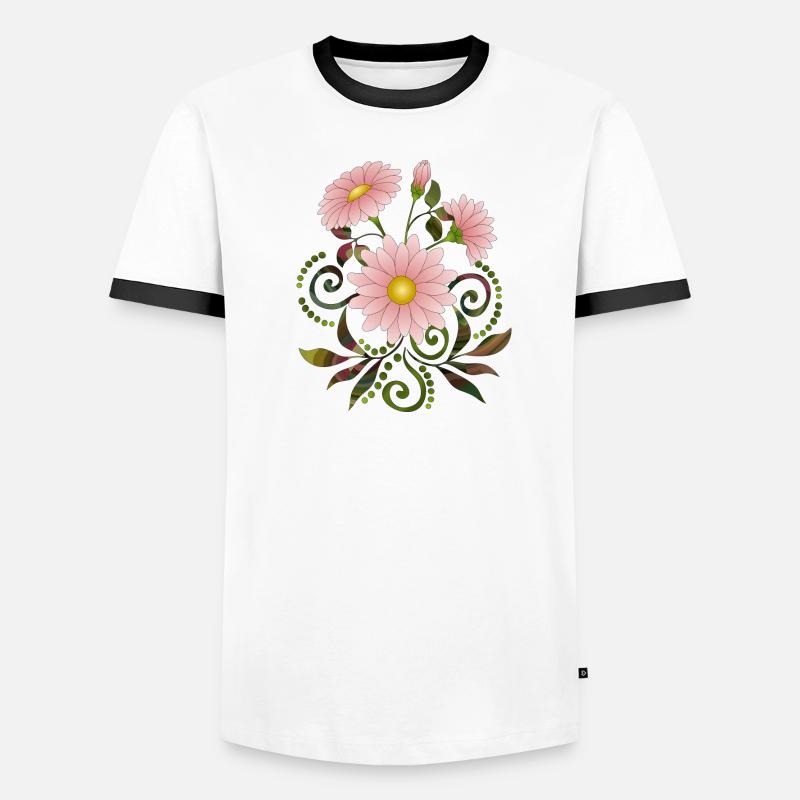 Blumen - Männer Kontrast-T-Shirt - undefined