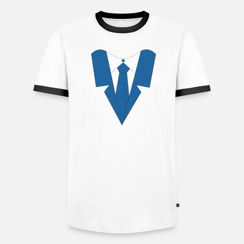 SHIRT WITH TIE Men's Ringer Shirt