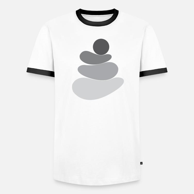 Logo gris/pierre T-shirt contrasté Homme