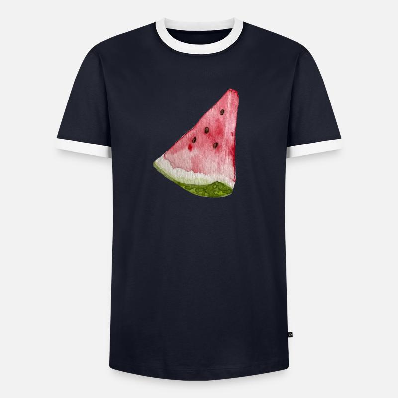 Tranche de pastèque T-shirt contrasté Homme