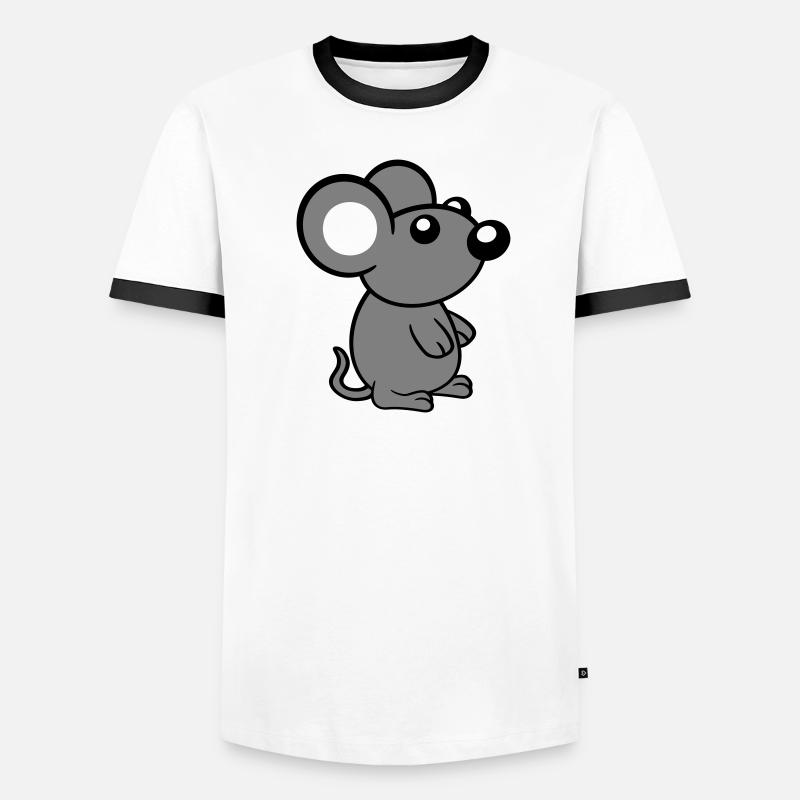 Mouse Mouse Cute Little Rat Rodent Friendly Men's Ringer Shirt