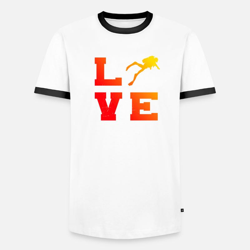 Plongeur Plongeur Hommes Plongée Libre Plongée Plongée T-shirt contrasté Homme