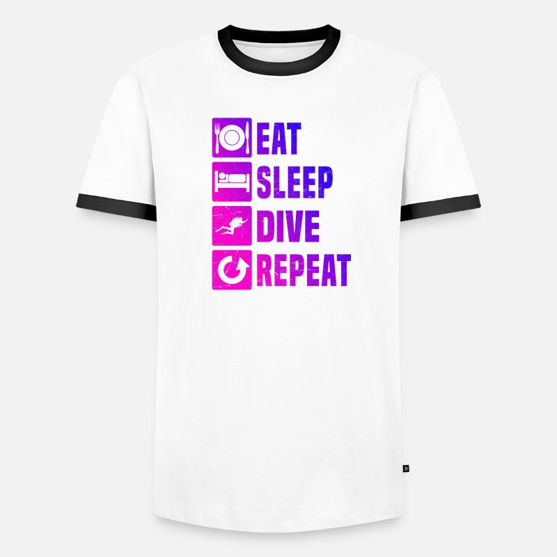 Plongeurs Plongée Plongée Plongée T-shirt contrasté Homme