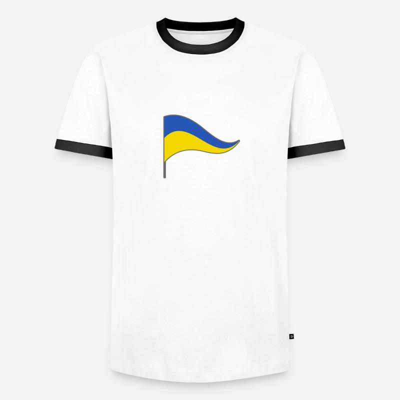 Ukraine. Drapeau drapeaux drapeau pays drapeau T-shirt contrasté Homme