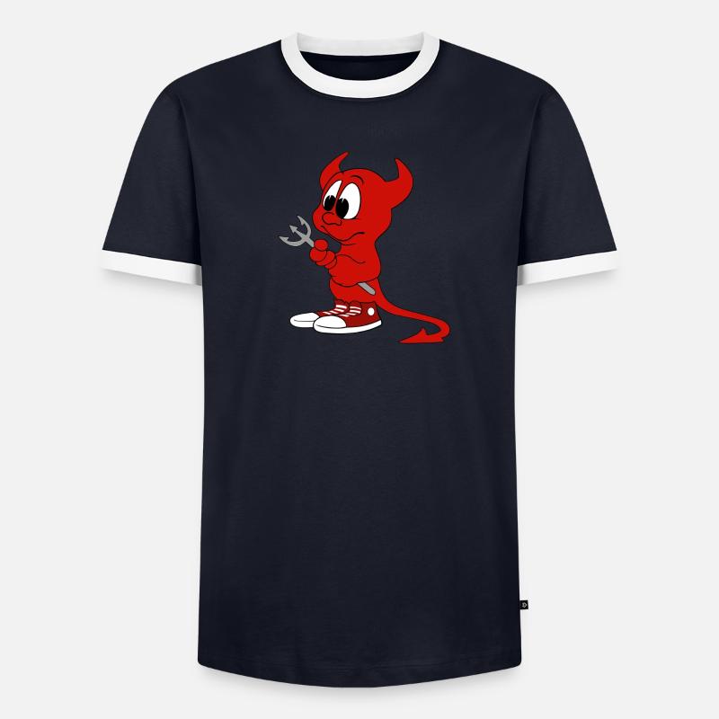 Teufelchen Männer Kontrast-T-Shirt