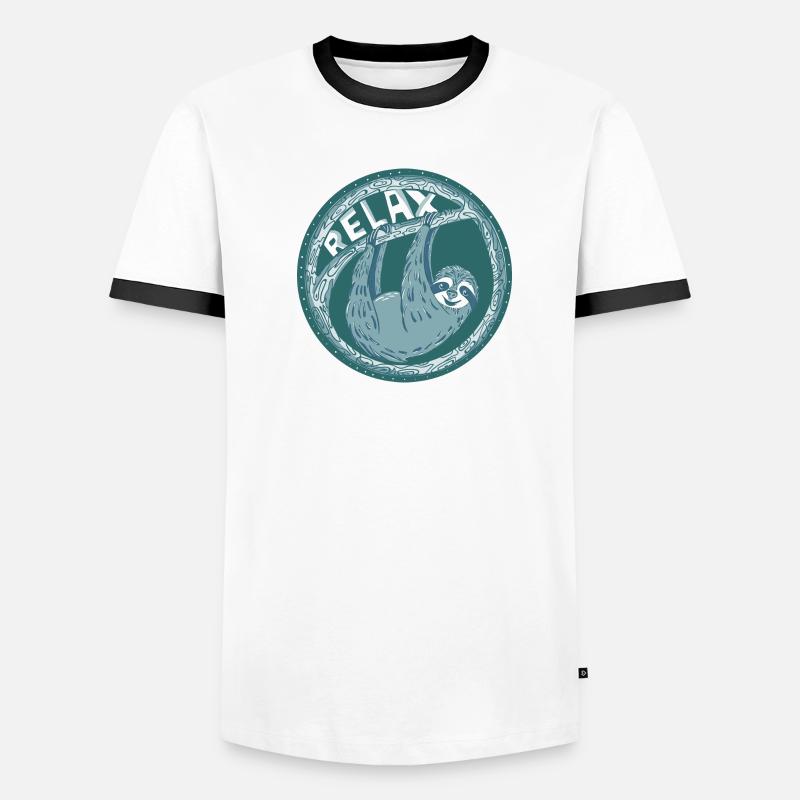 RELAX - blue sloth Men's Ringer Shirt