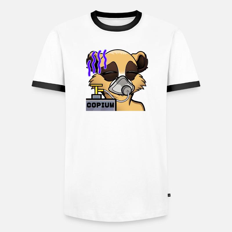 Erdmännchen "Copium" Männer Kontrast-T-Shirt