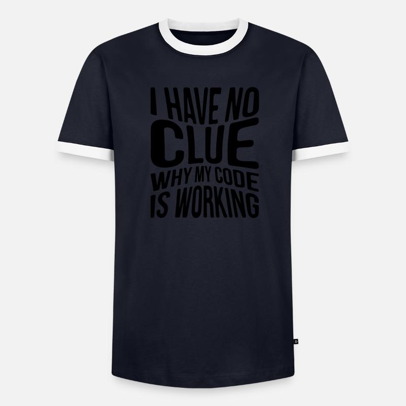 I have no clue why my code is working Männer Kontrast-T-Shirt