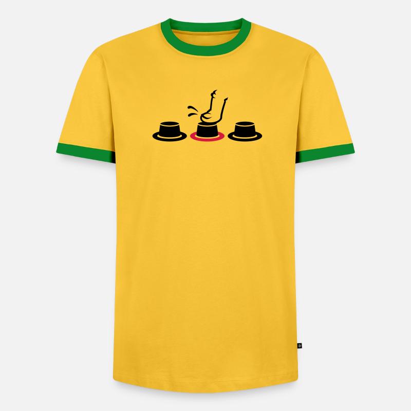 button pusher/ Knopfdrücker (2c) - Männer Kontrast-T-Shirt - undefined