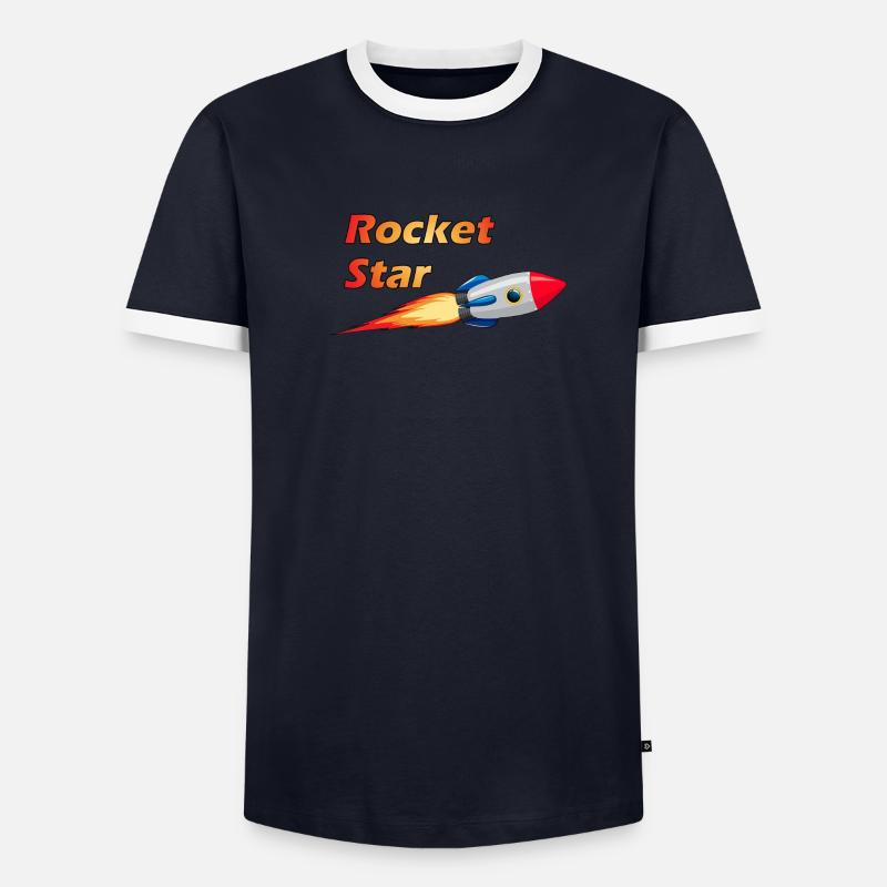 Rocket star T-shirt contrasté Homme