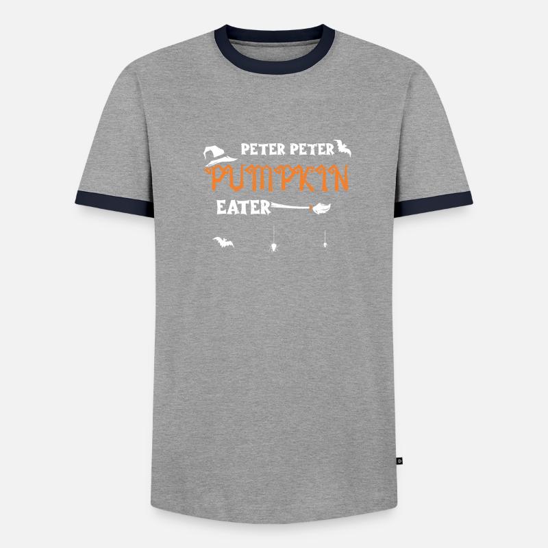 Peter Peter Pumpkin Eater - Men's Ringer Shirt - heather grey/black