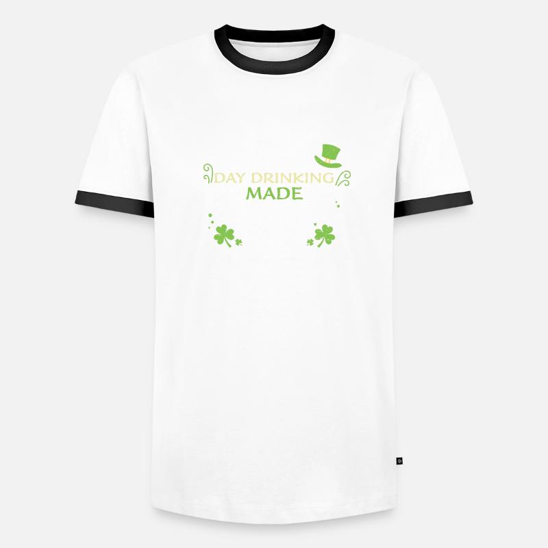 Day Drinking Made Me Do It Men's Ringer Shirt