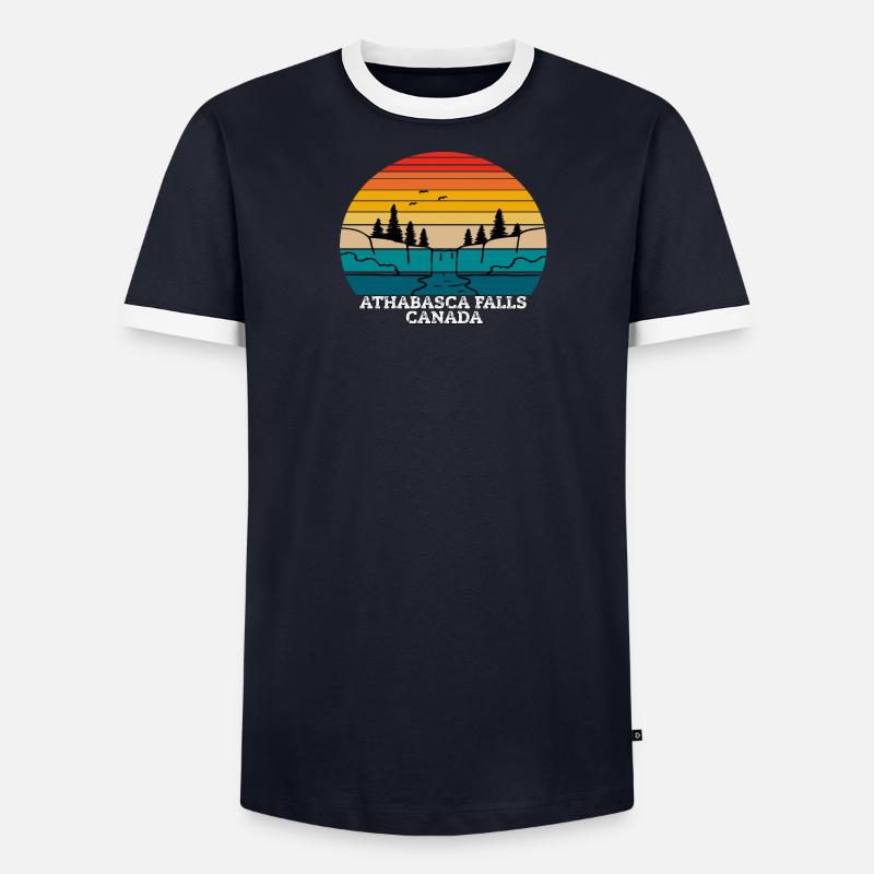 Chutes Athabasca Canada T-shirt contrasté Homme