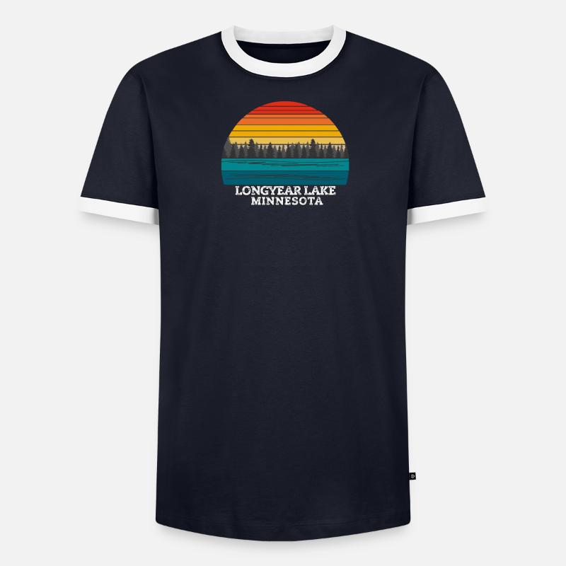 Lac Longyear Minnesota T-shirt contrasté Homme
