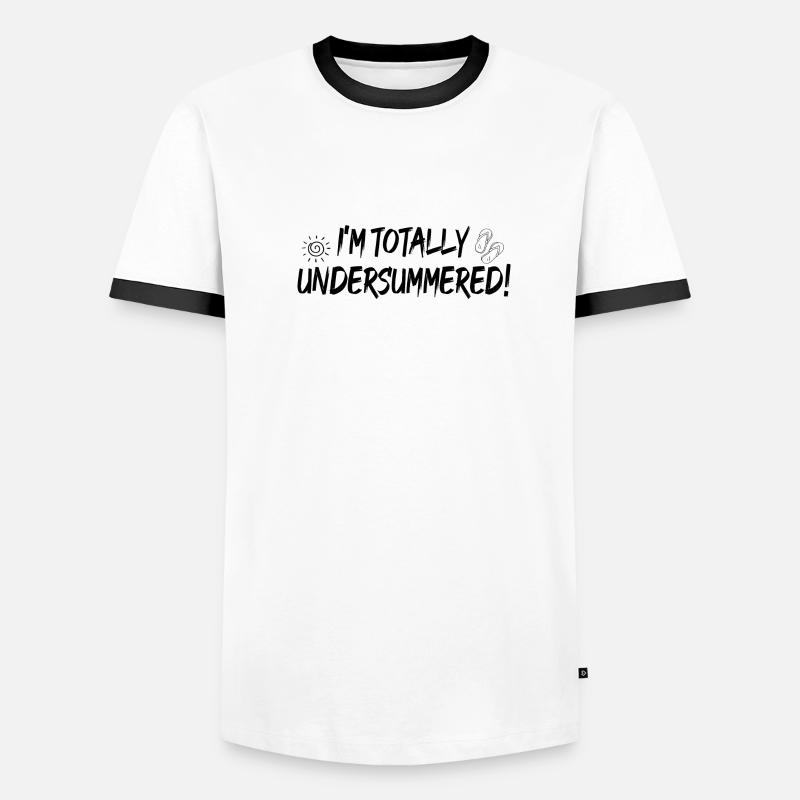 I'm totally undersummerd Männer Kontrast-T-Shirt