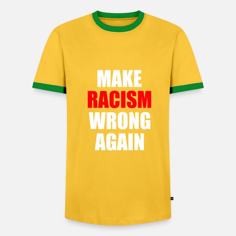 make racism wrong again - Men's Ringer Shirt - undefined