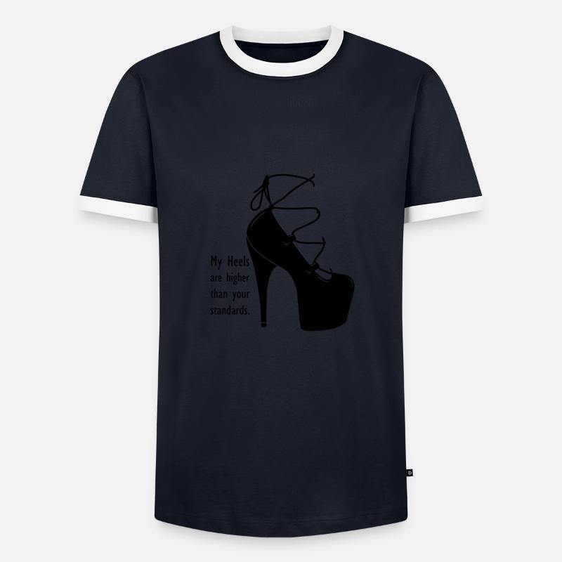 Illustration de chaussures hautes chaussures à talons hauts T-shirt contrasté Homme