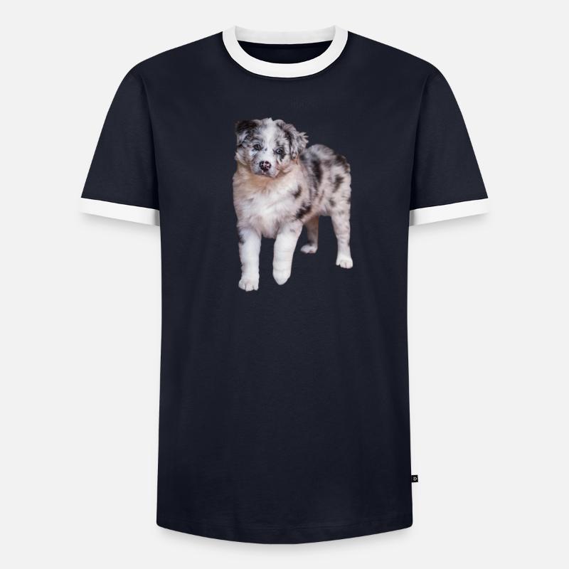 Australian Shepherd Männer Kontrast-T-Shirt