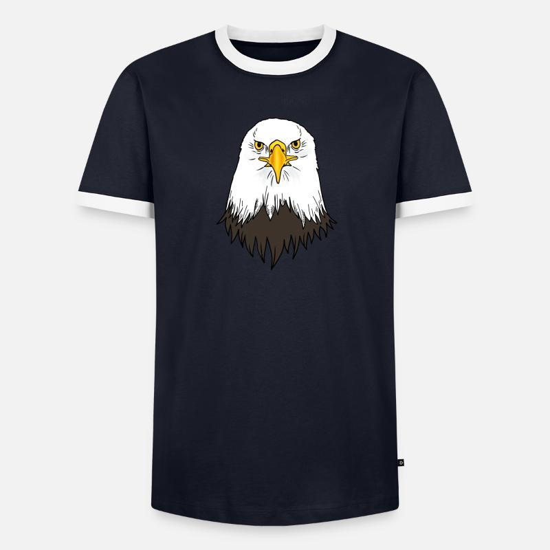 Bald Eagle Head Men's Ringer Shirt