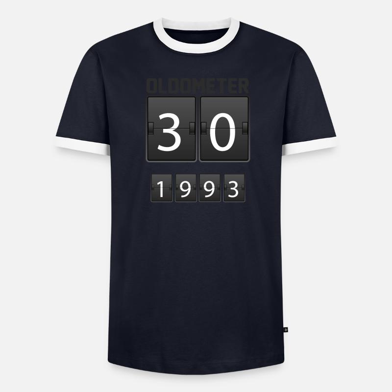 Oldometer 30. Geburtstag Geschenk Männer Kontrast-T-Shirt