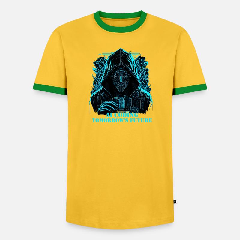 Artificial intelligence coding future - Men's Ringer Shirt - undefined