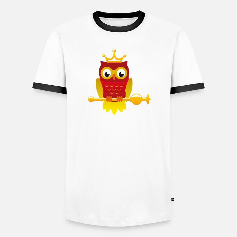 King owl with scepter Men's Ringer Shirt
