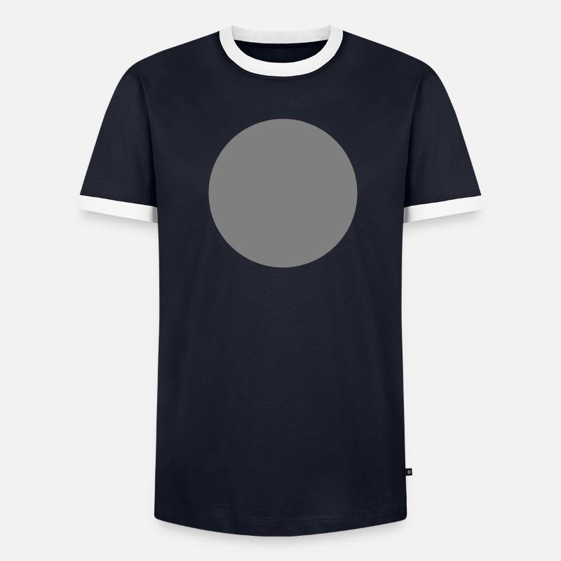 gris cercle T-shirt contrasté Homme