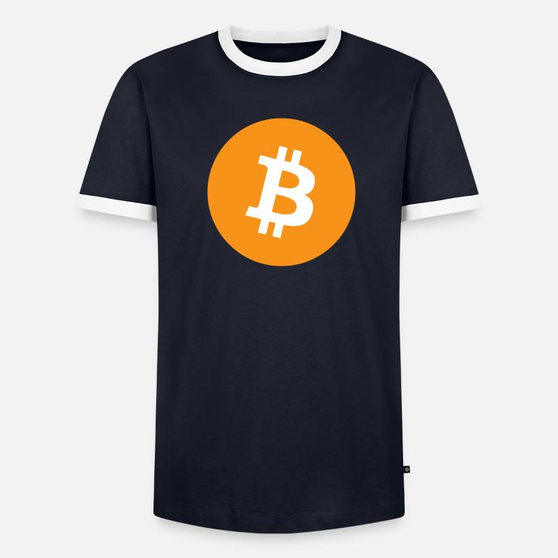 Bitcoin Männer Kontrast-T-Shirt