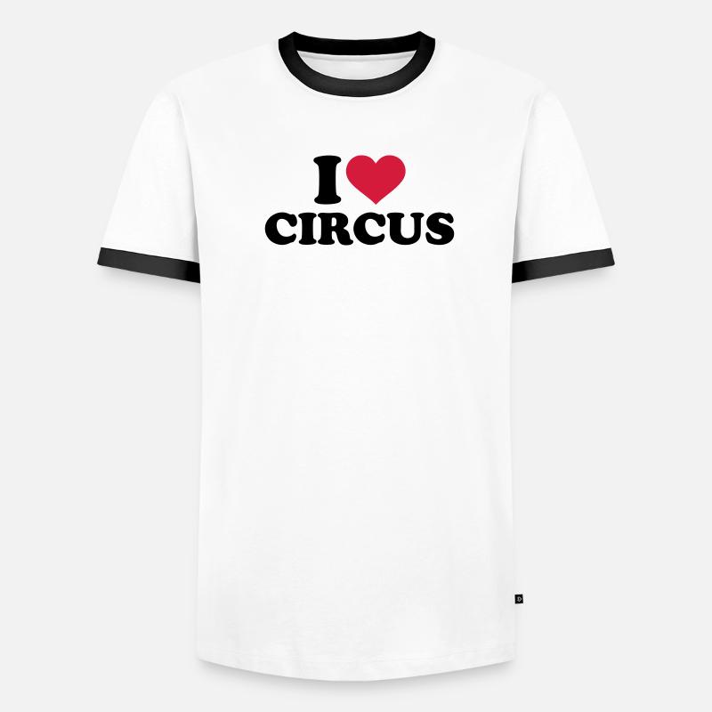 Zirkus Männer Kontrast-T-Shirt