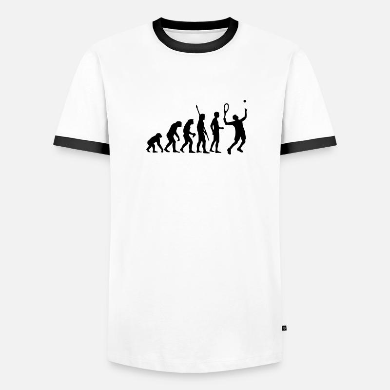 evolution_tennis_b_1c Männer Kontrast-T-Shirt
