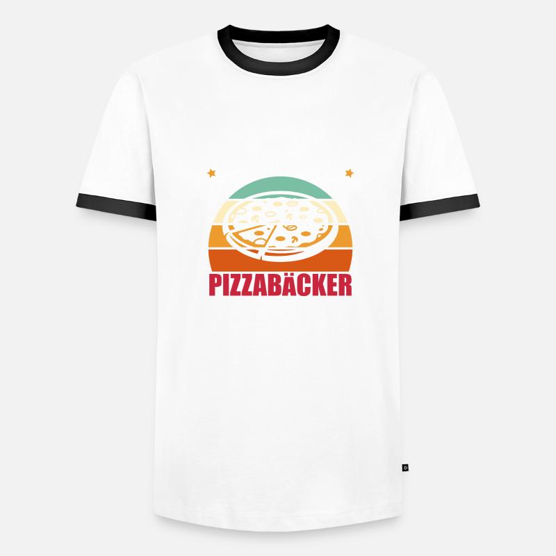 Weltbester Pizzabäcker Männer Kontrast-T-Shirt