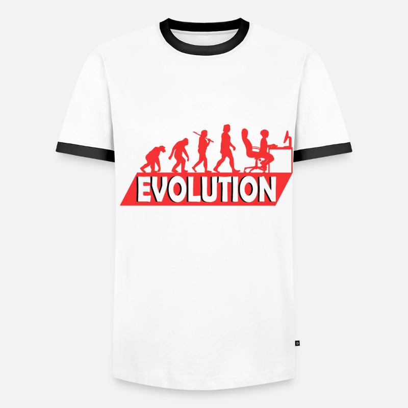 Computer Nerd Programmierer Evolution witzige Männer Kontrast-T-Shirt