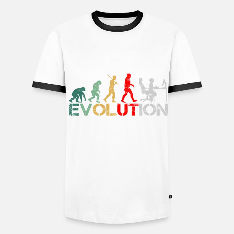 Computer Nerd Programmer Evolution funny Men's Ringer Shirt