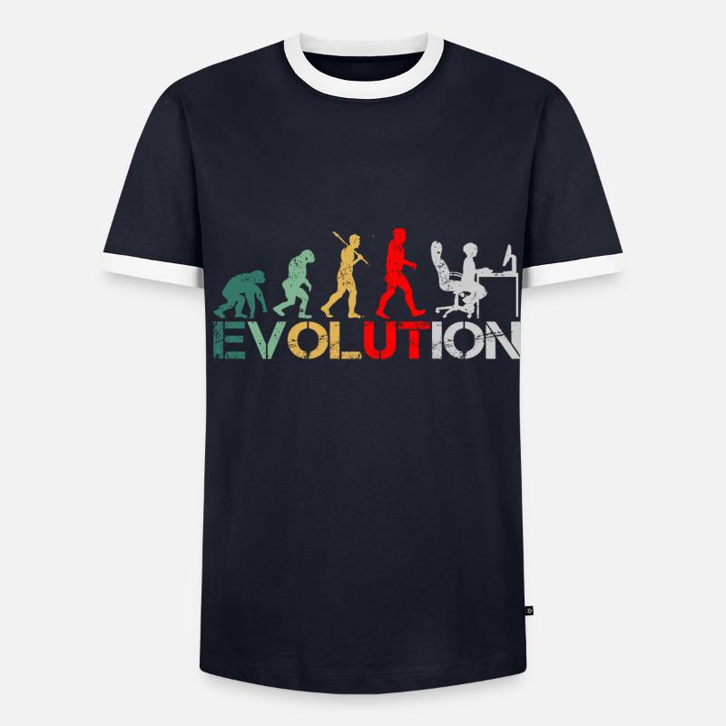 Computer Nerd Programmierer Evolution witzige - Männer Kontrast-T-Shirt - undefined