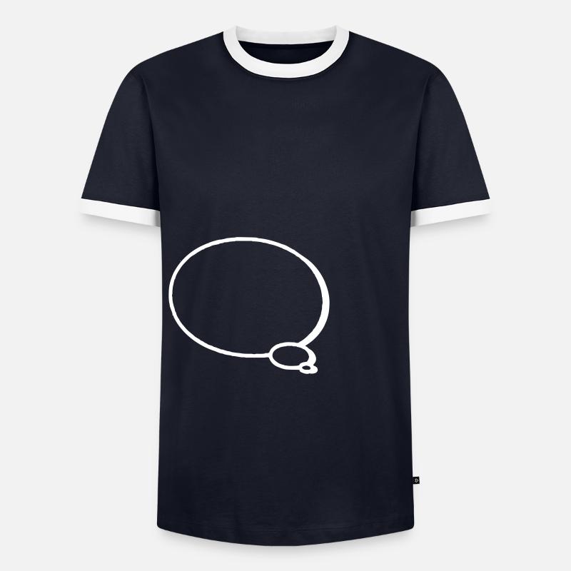 thinking bubble around Men's Ringer Shirt