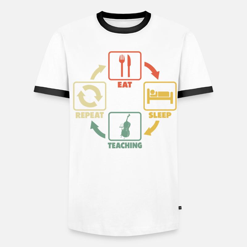 Professeur de violoncelle Professeur de violoncelle Professeur de violon T-shirt contrasté Homme