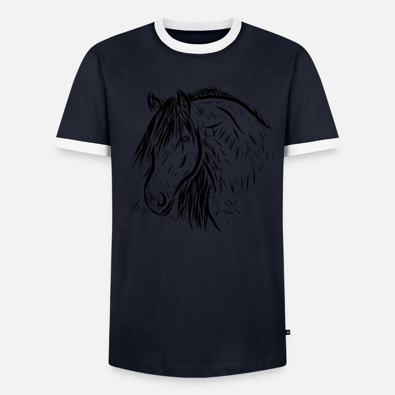Cheval T-shirt contrasté Homme