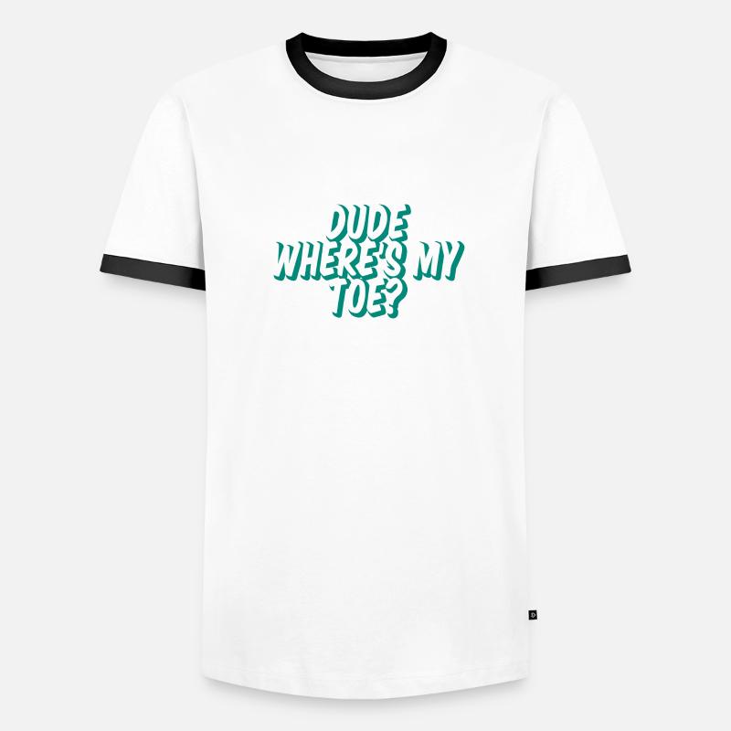 Mec où est mon orteil 2 T-shirt contrasté Homme