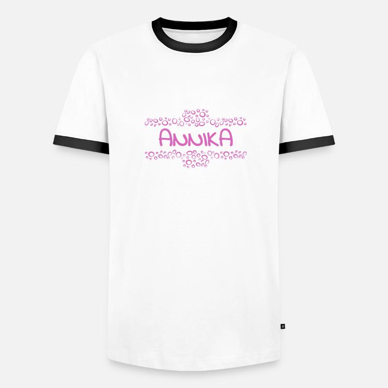 First name Annika Men's Ringer Shirt