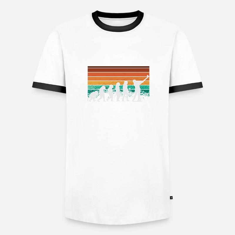 Évolution du golf du singe aux hommes BBall Lovers T-shirt contrasté Homme