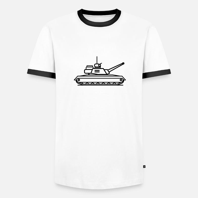 Panzer Männer Kontrast-T-Shirt