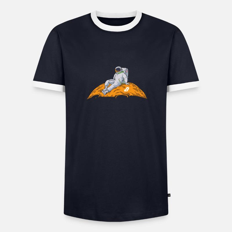 Bitcoin Cryptocurrency BTC Crypto Trader - Men's Ringer Shirt - undefined