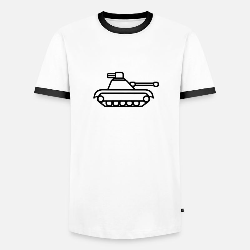 Panzer Männer Kontrast-T-Shirt