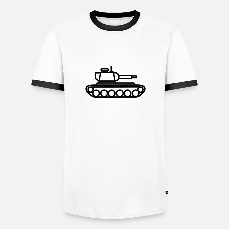 Panzer Männer Kontrast-T-Shirt