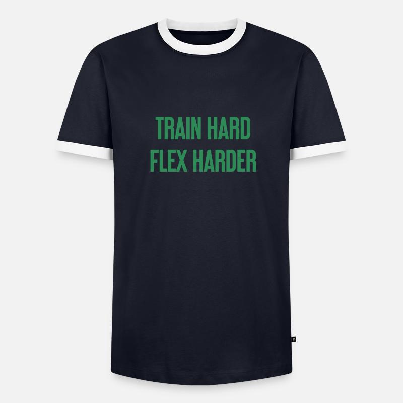 Entraînez-vous dur, fléchissez plus fort T-shirt contrasté Homme
