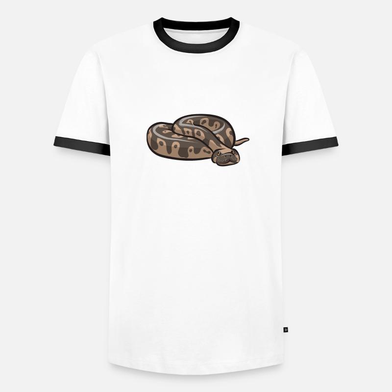 Ball Python Snake King Python T-shirt contrasté Homme