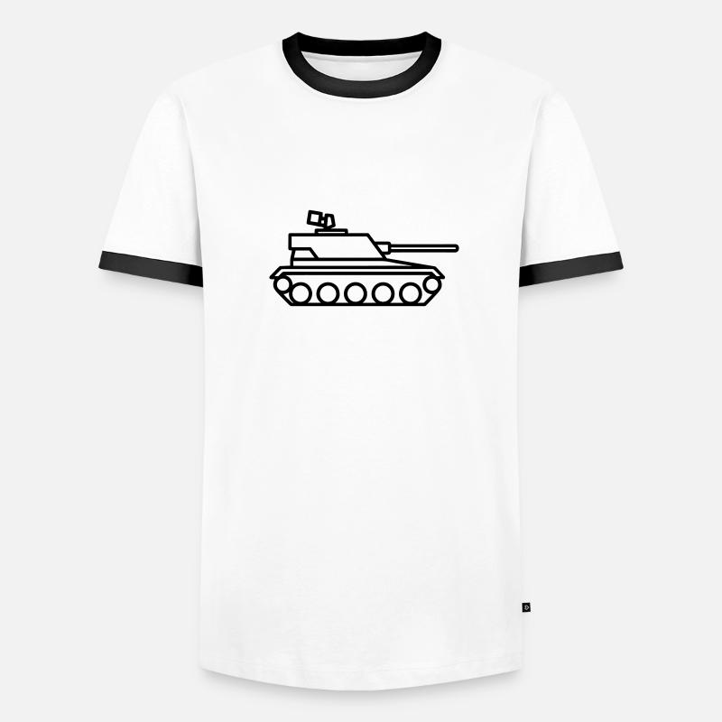 Panzer Männer Kontrast-T-Shirt