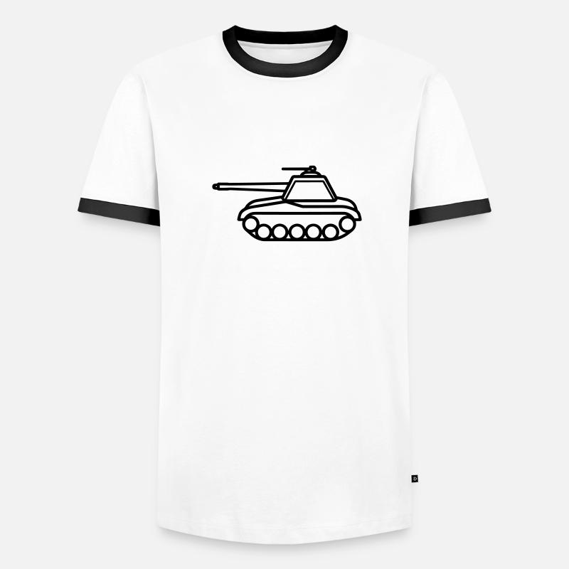 Panzer Männer Kontrast-T-Shirt