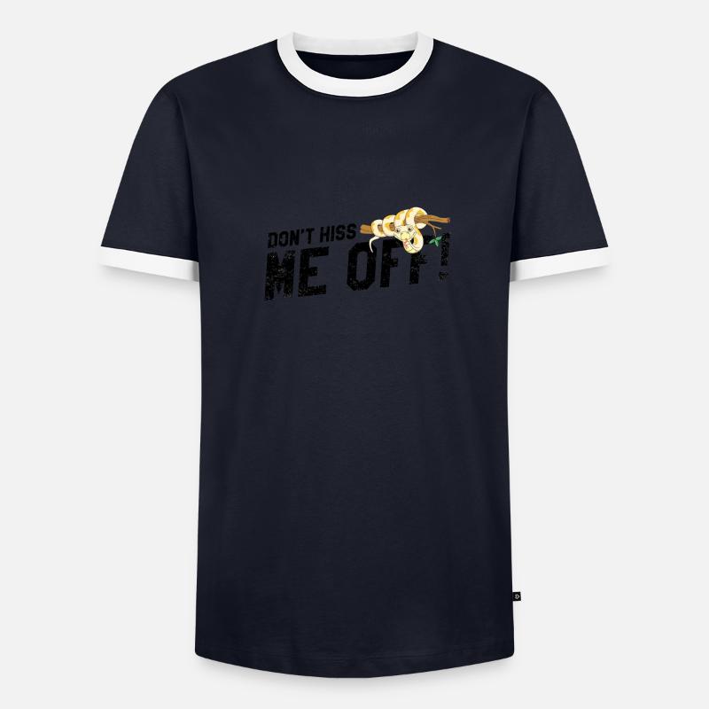 King python design pour les amateurs de serpents T-shirt contrasté Homme