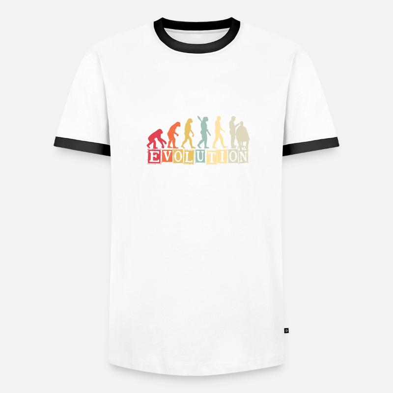 Barbier Evolution de Man Barbershop Coiffeur T-shirt contrasté Homme
